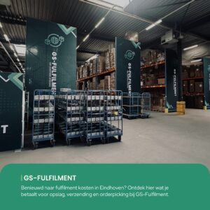 Magazijnkosten en verzendtarieven bij fulfilment center in Eindhoven