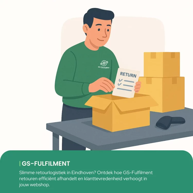 Retourafhandeling door GS-Fulfilment voor webshops in Eindhoven